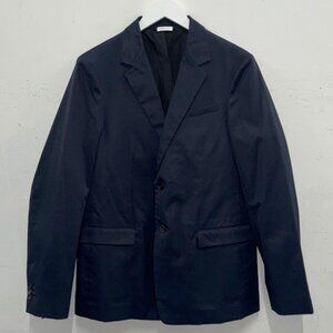 JIL SANDER navy cotton 2-button classic blazer jacket